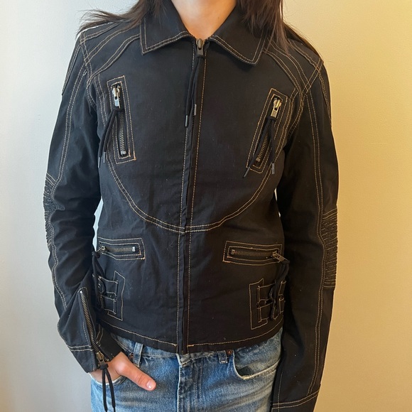 Black motor jacket - Picture 2 of 5